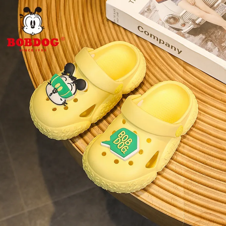 巴布豆新款春夏季耐磨防臭休闲男童拖鞋中大童防滑女童凉鞋洞洞鞋