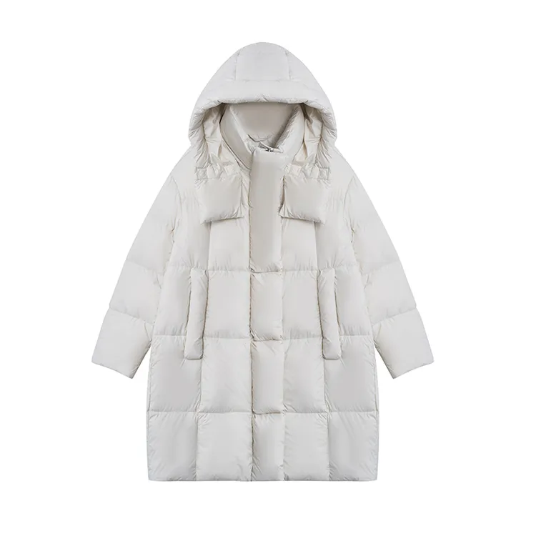 【私人高定】连帽纯色经典百搭加厚中长款羽绒服A2811