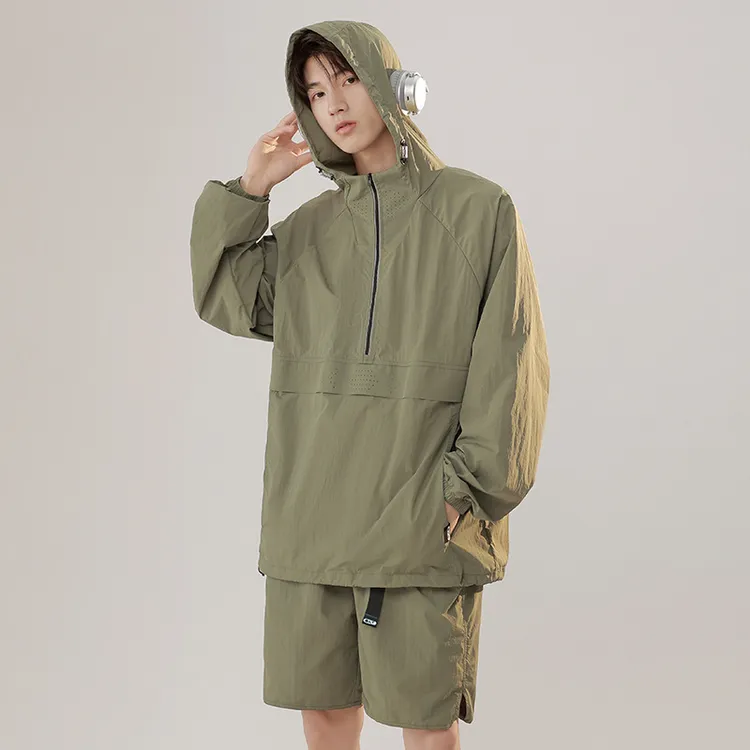 宽松型2024套装钓防晒服港风潮牌防晒外套套套装防晒夏季新款防晒