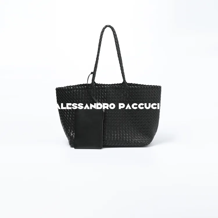 AP洛哥51048BD【编织密码】头层牛皮手工编织多色大容量子母托特包