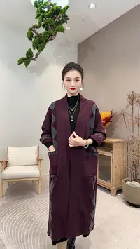 重磅加厚【韶华】宽松冬季保暖秋冬百搭显瘦气质女毛衣连衣裙-1145#