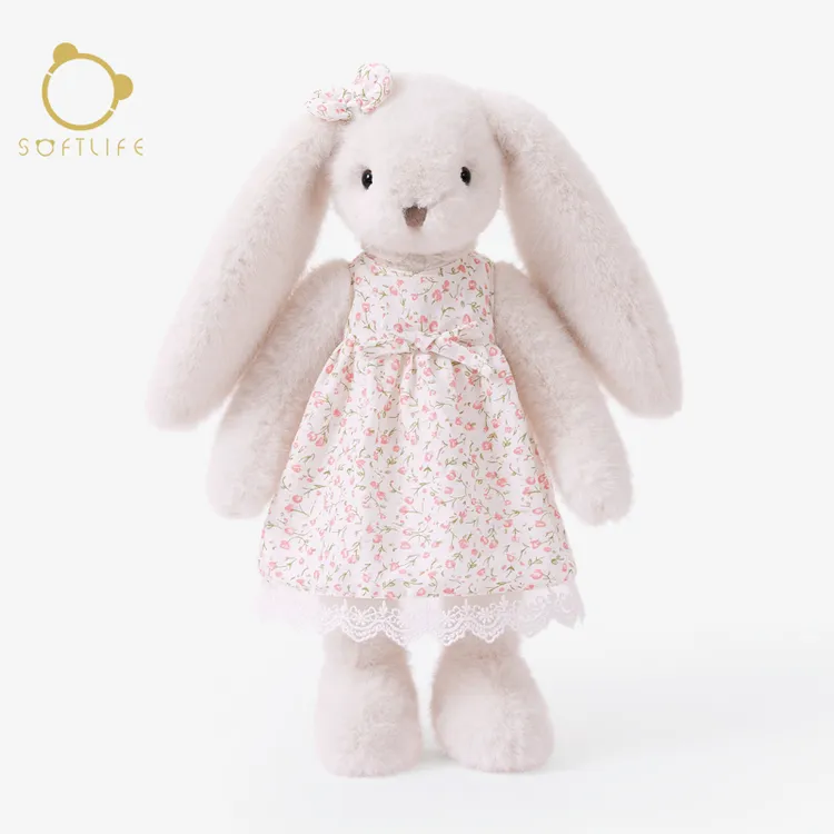 softlife兔子玩偶毛绒玩具睡觉抱可爱公仔娃娃柔软生日礼物女孩