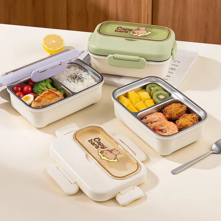 儿童保温饭盒不锈钢小学生专用男孩女孩食堂打饭餐盘分格便当餐盒