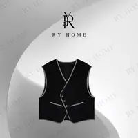 【容雨RYHOME】羊毛混纺花边叠穿小香风马甲外套253W2507