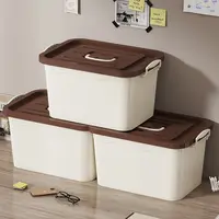 【拍一发三】奶咖收纳盒收纳箱家用收纳储物杂物玩具整理箱宿舍收纳