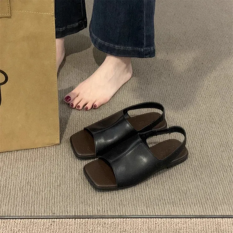 大码凉鞋41-43宽胖脚女鞋夏季爆款新款凉拖外穿拖鞋女款罗马鞋子