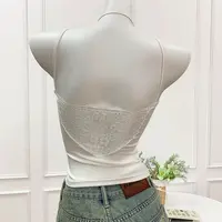 性感镂空蕾丝露背小吊带胸垫背心女夏季修身减龄显瘦外穿内搭上衣
