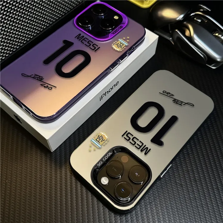 梅西10号适用苹果16promax手机壳iPhone15创意14保护套17新款足球