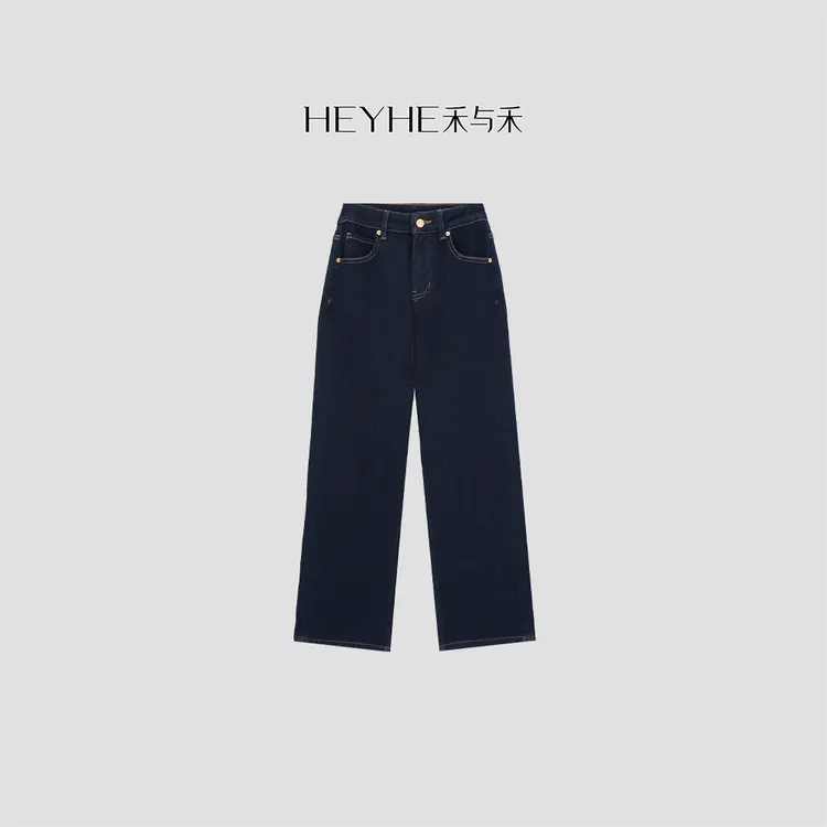 小禾【亲肤绒牛仔】四面弹莱赛尔保暖自发热加绒九分不掉色牛仔裤