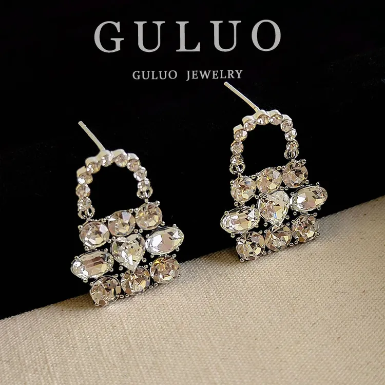 合金耳饰 TWINS LULU镀k金925银针包包耳环女款TSL2958