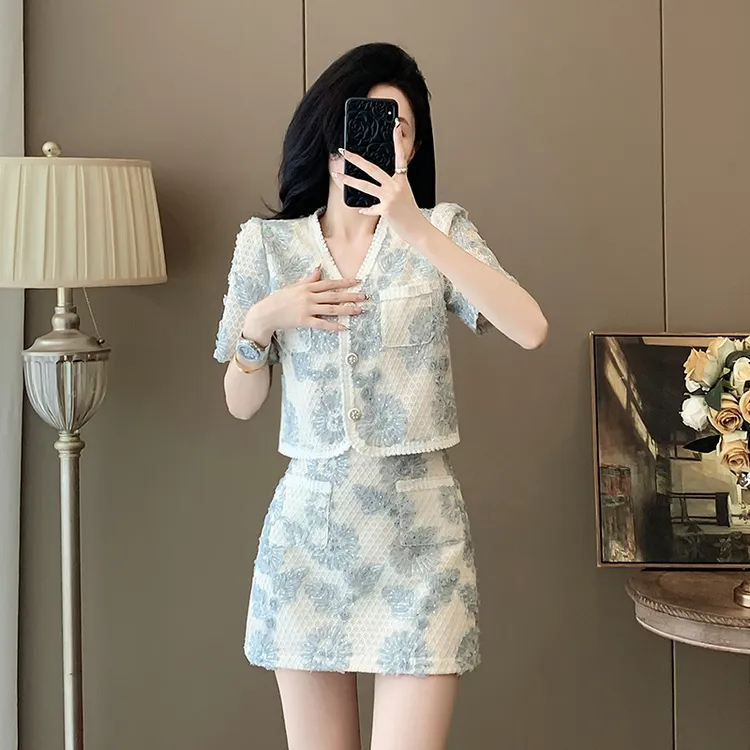 女神范上衣短裤时尚套装女夏季显瘦减龄小香风法式气质名媛两件套