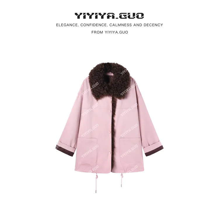 yiyiya.Guo艺艺吖【暖阳】新款翻领落肩鹅绒派克外套100312SS52