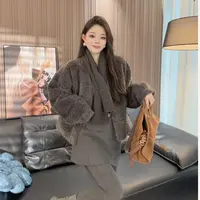 【晓溪服饰】秋季新款时尚宽松型韩版上衣V领长袖短外套6638