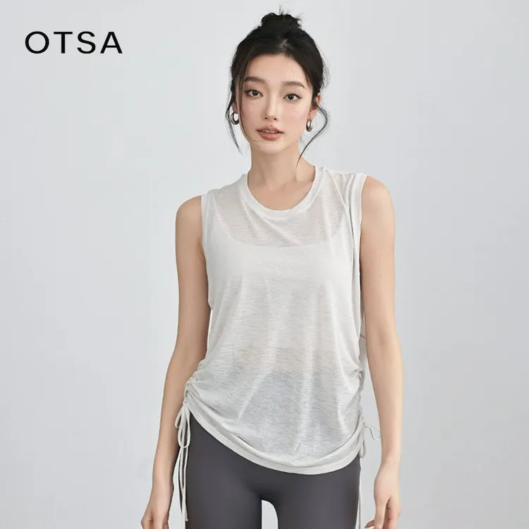 【OTSA】轻薄透气宽松运动瑜伽罩衫夏跑步速干女训练健身背心221