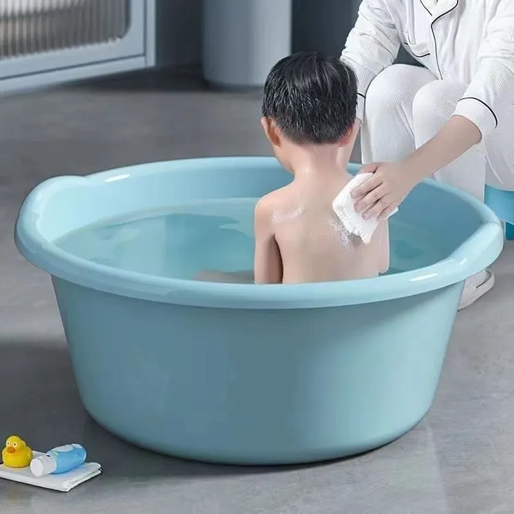 俏洁塑料盆家用加厚耐用手提洗衣盆宝宝洗澡盆家用学生宿舍脸盆