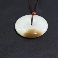 天然和田玉糖白平安扣（Y）
