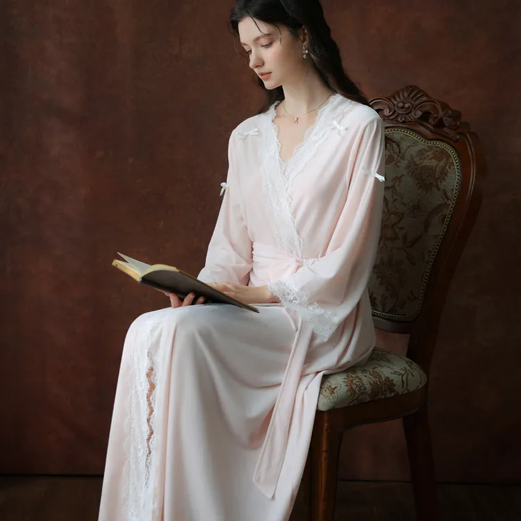 2025秋冬季新款加厚保暖睡袍晨绒公法式宫廷主风浴袍睡衣女长款