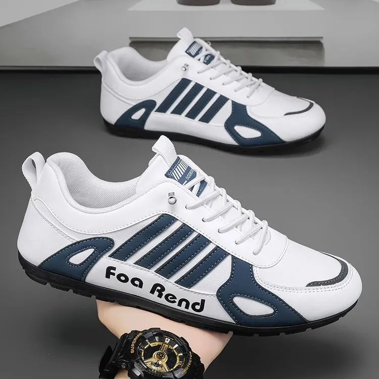 woodpecker/啄木鸟一脚蹬男鞋春季2025新款运动跑步休闲黑色鞋子