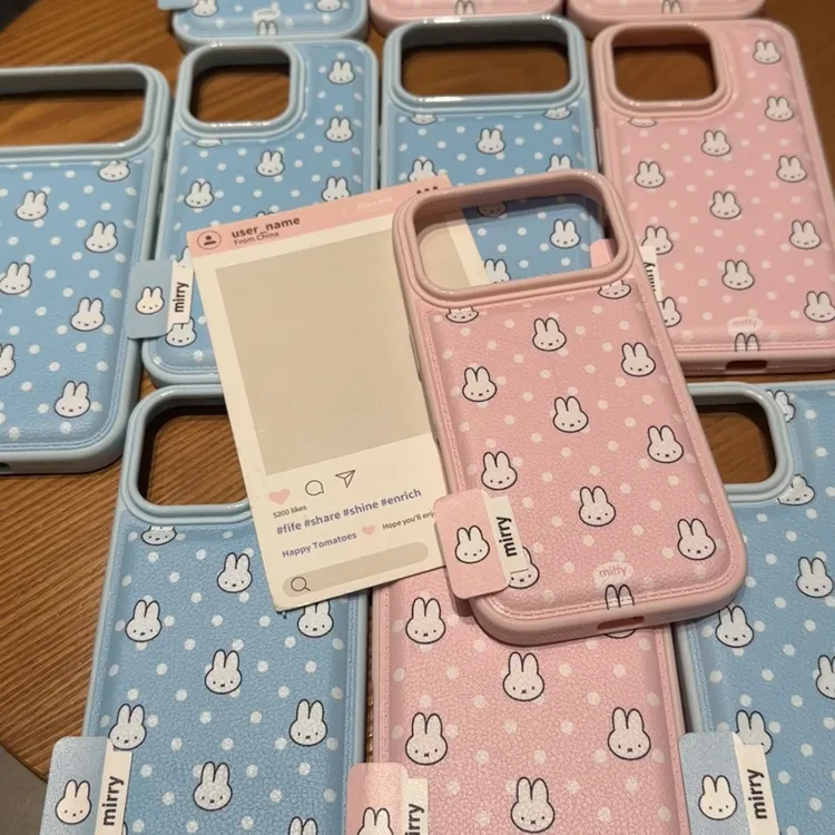可爱米菲兔适用于iphone17Promax手机壳16Pro卡通15防摔14/13软胶