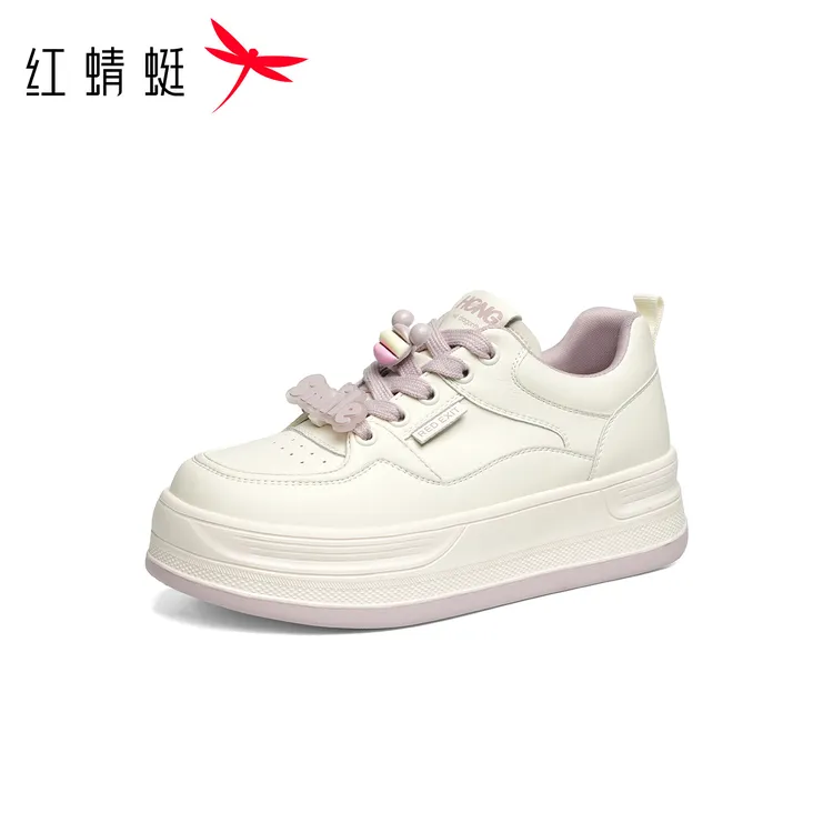 红蜻蜓休闲板鞋2025秋季新款女鞋厚底百搭增高小白鞋运动休闲鞋女