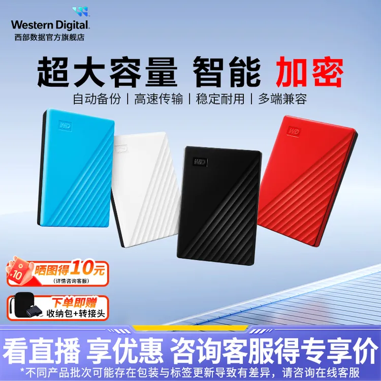 WD/西部数据移动外置摄影必备usb西部数据移动硬盘大容量高速1TB商品图