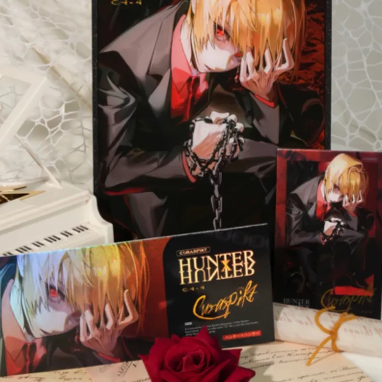 全职猎人 酷拉皮卡单人set 明信片 镭射票 拍立得 徽章