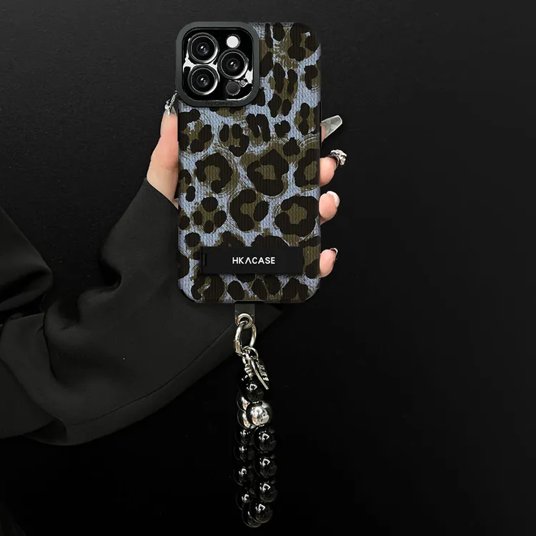 蓝豹纹适用苹果vivo华为oppo小米iPhone16瞳眼竖条纹手机壳