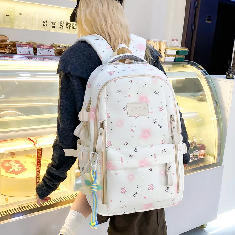 彤彤双背星星款学院风可爱风女字母书包百搭休闲森系双肩背