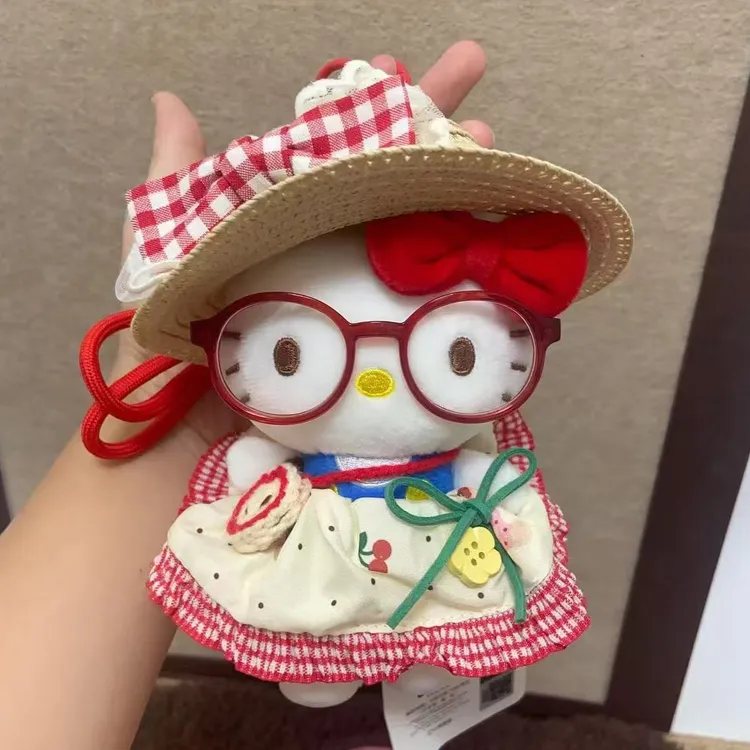 正版三丽鸥hellokitty包包挂件蝶帽甜甜可爱毛绒公仔挂饰礼物