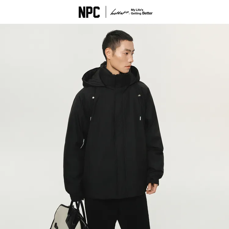 NPC潮牌【三防】90%鸭绒连帽羽绒服无缝方箱羽绒服保暖冬季NP5ADJ13