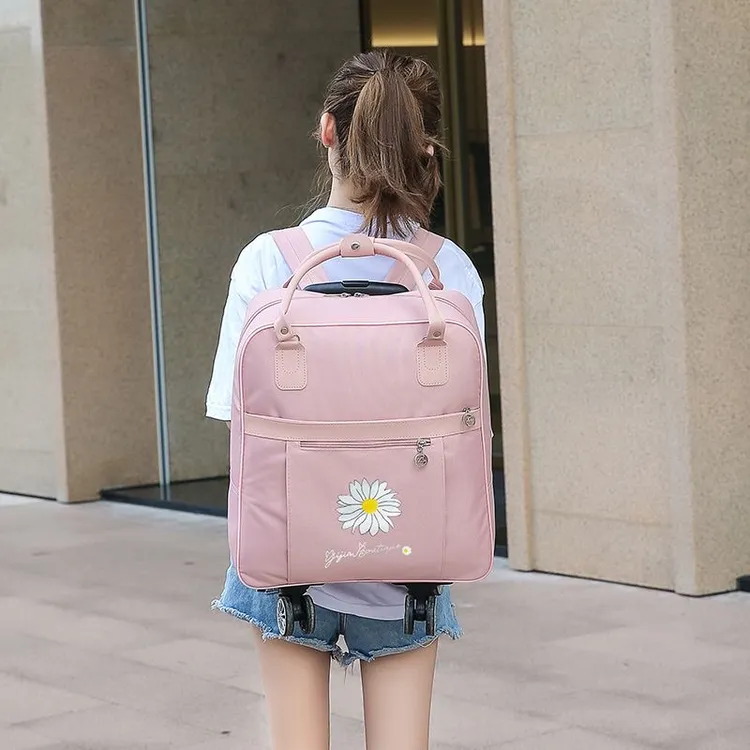 万向轮拉杆包行李箱女大容量旅行包学生双肩背包男短途旅游登机箱