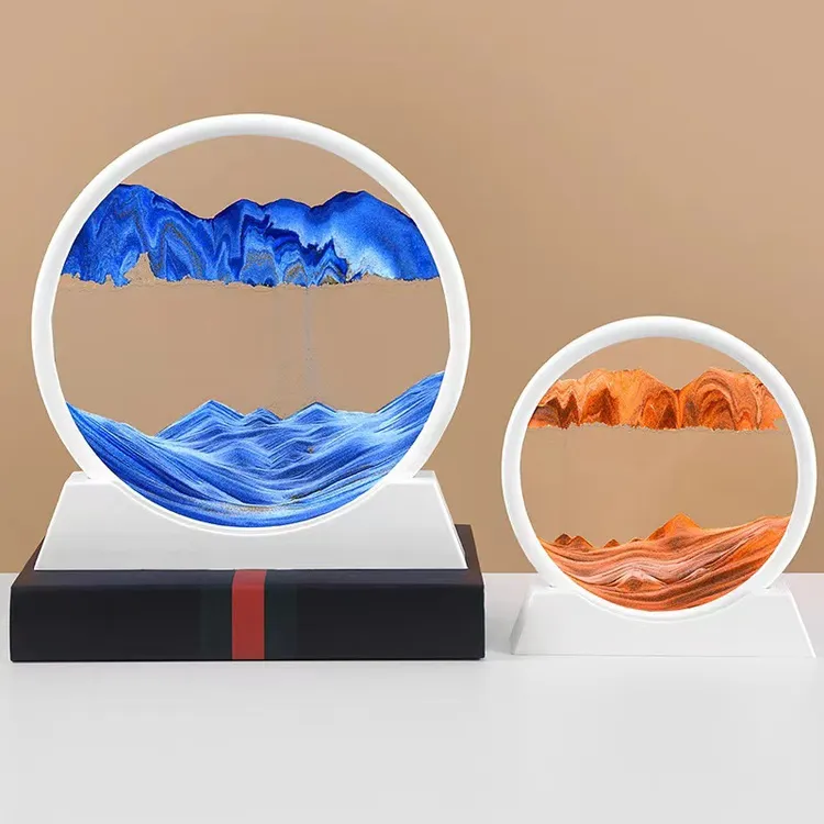 3D流沙画解压艺术沙漏摆件客厅桌面办公室山水画工艺礼品工厂直销