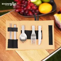 纯钛便携餐具套装（送黄色收纳包）