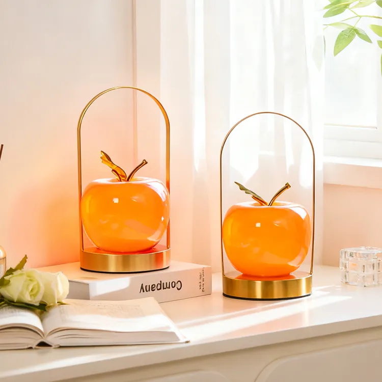 高颜值手提灯便捷式护眼台灯户外露营氛围感灯高级氛围苹果小夜灯