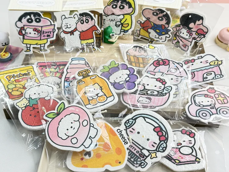 可爱洗碗布卡通海绵擦可挂加厚吸水环保遇水变大木浆棉家用百洁布