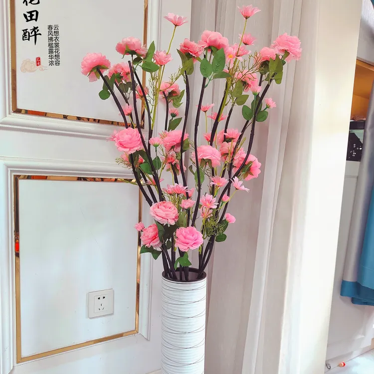 叶脉干花仿真花客厅落地摆件新房装饰时尚简约假花仿真花