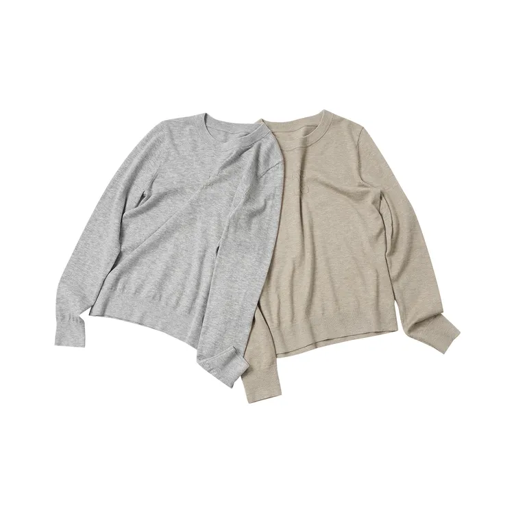 【羊毛圆领毛衣】新款简约暗纹老钱风毛衣RQMY58149