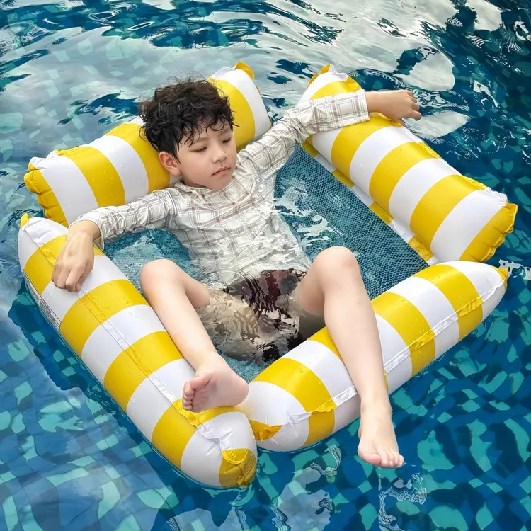 水上充气浮床游泳浮椅水上漂浮好物游泳圈海上浮排床儿童躺椅成人