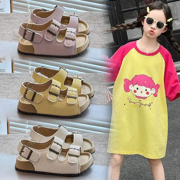 女童儿童勃肯鞋夏季软底凉鞋时尚百搭博肯凉鞋运动宝宝沙滩鞋表演