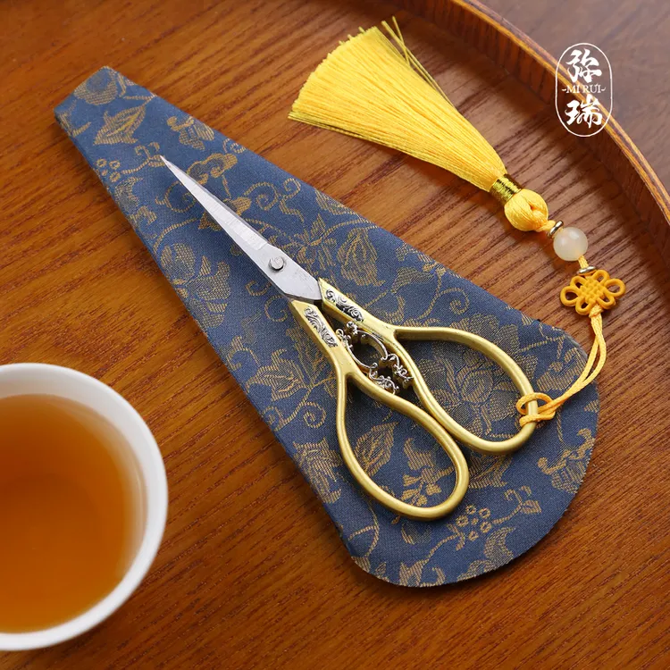 弥瑞复古茶剪刀茶叶家用茶叶袋专用小剪刀茶道茶艺茶具配件