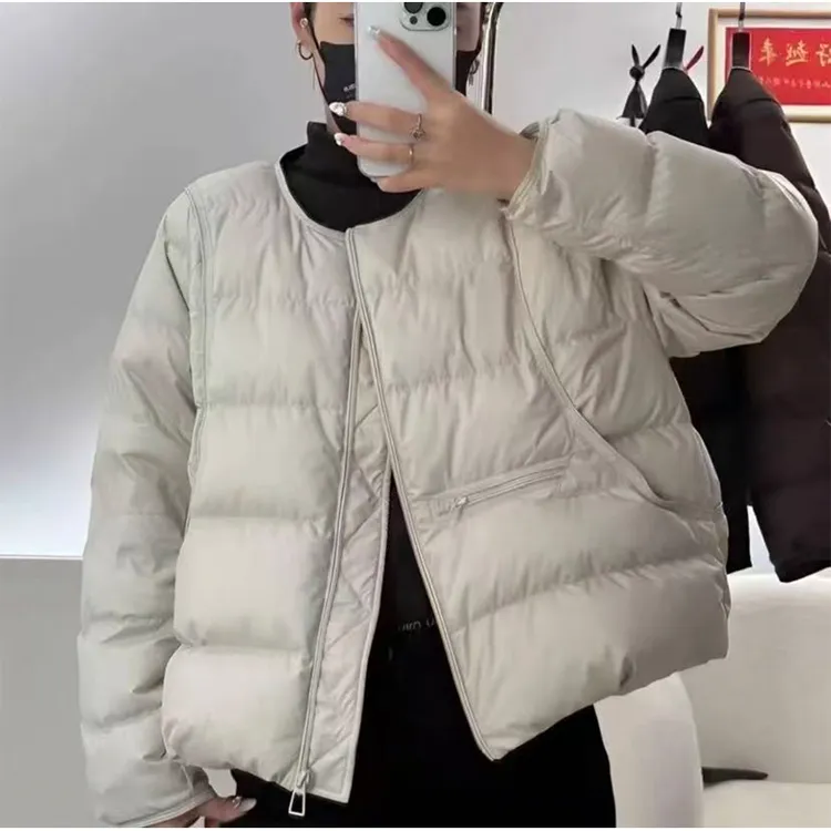 欧货流行短款棉服女2025新款冬季加厚外套小个子宽松简约时尚棉衣