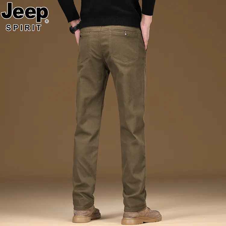 JEEP吉普春秋款高品质休闲裤男修身直筒裤子2025秋季新款商务西裤