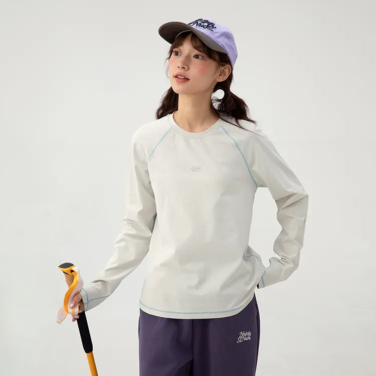 初中生2025秋季新款速干T恤女童户外吸湿排汗长袖上衣C25CT0029D