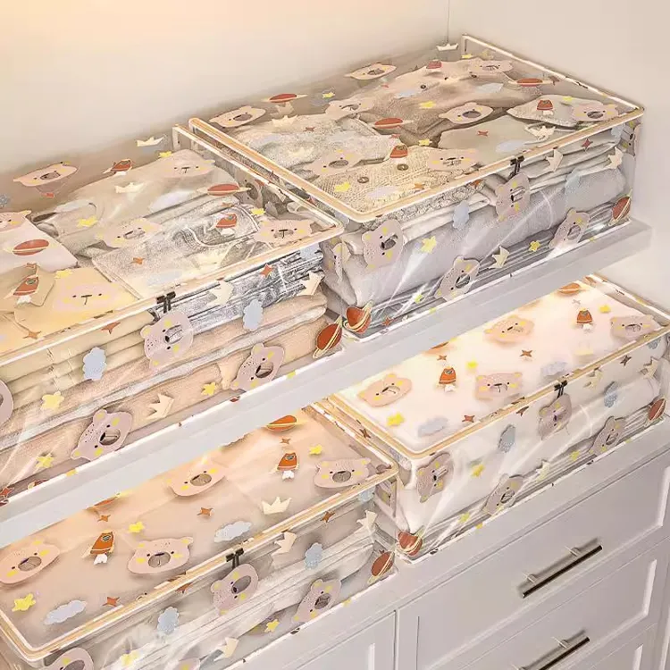 被子收纳袋透明四件套收纳大容量棉被衣物整理袋被褥羽绒服防尘罩