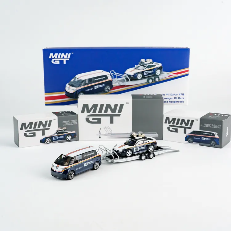 MINIGT车模 1:64 合金 保时捷911 达喀尔 大众ID 小比例汽车模型