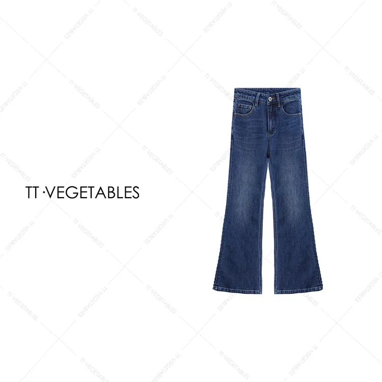 噢芬/小个子 【喇叭裤】高腰阔腿裤修身牛仔裤直筒裤521478