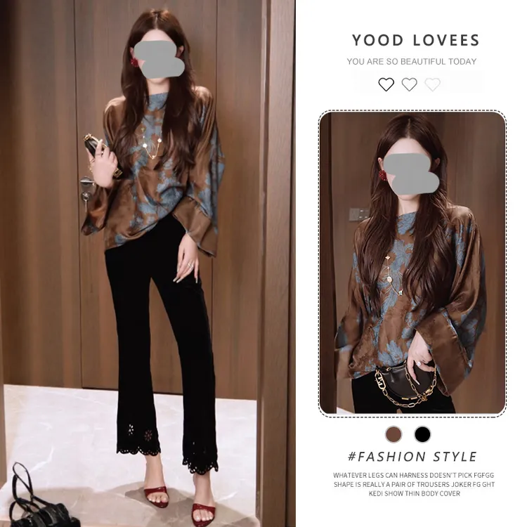 2025新款超火巨好看的一整套大方得体穿搭新中式国风两件套装裤女