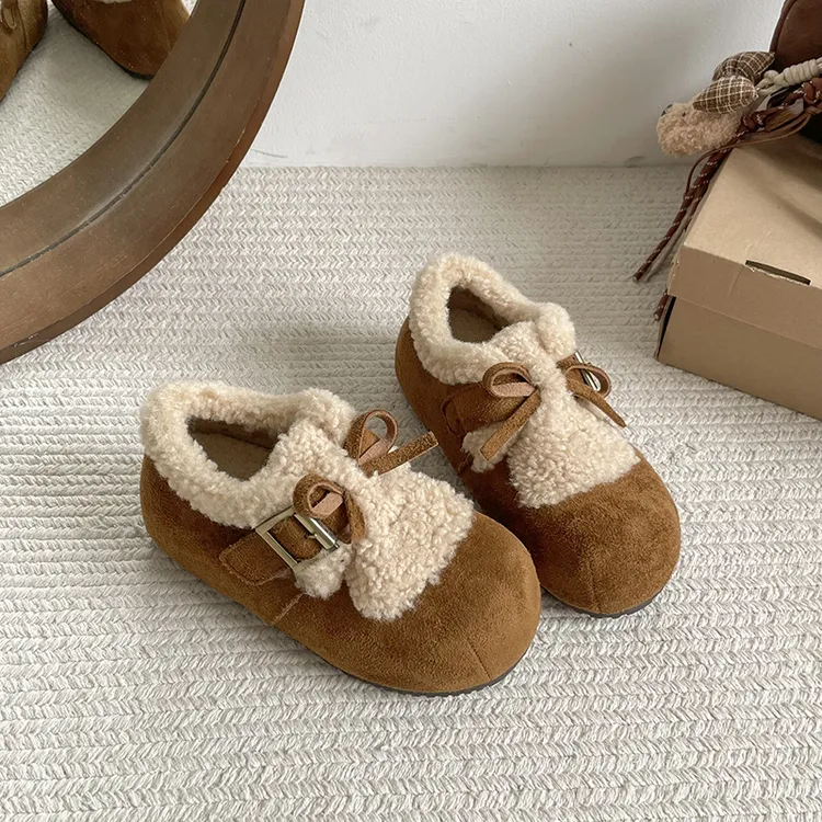 全包软底内增高毛毛勃肯鞋女2025新款冬季加厚绒雪地靴保暖棉鞋子