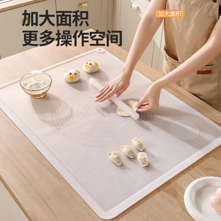 厨可树拍一发六母婴级铂金软硅胶揉面垫食品级不粘防滑加厚和面垫