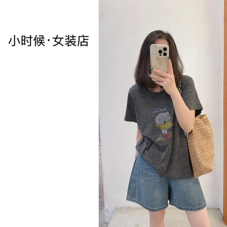 小时候女装店唐老鸭T恤30357